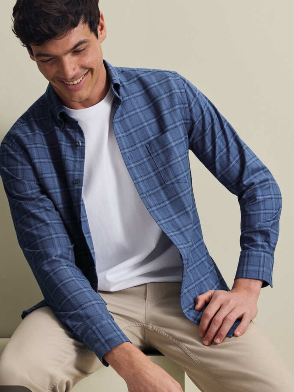 Charles Tyrwhitt| Brushed Flannel Check Shirt | Cotton | Classic Fit | Non Iron